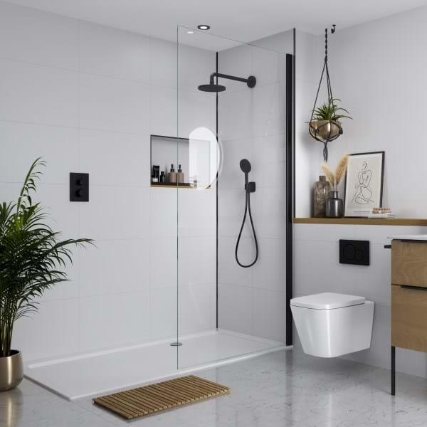 White Grey Paneele in Fliesenoptik