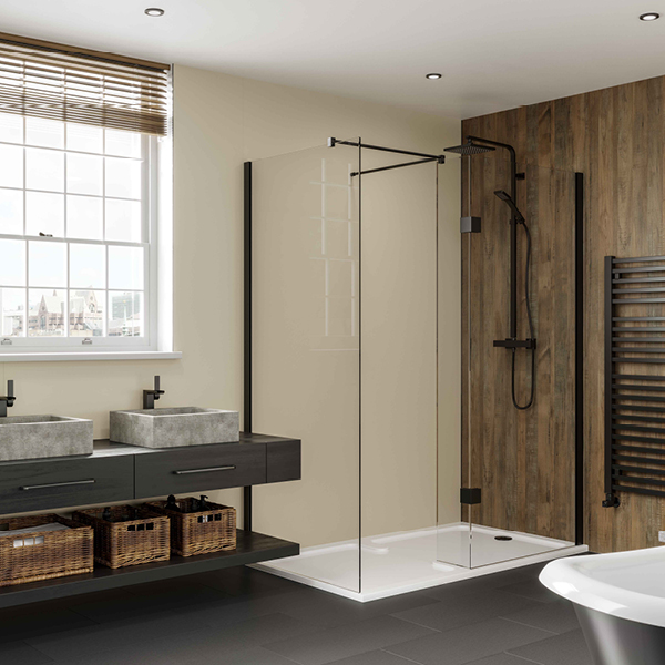 Parchment bathroom wall panels from the Neutrals Collection
