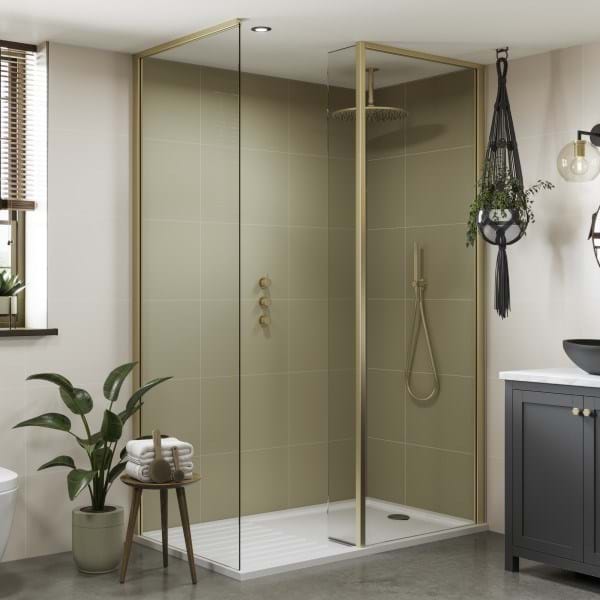 Sage Green Paneele in Fliesenoptik