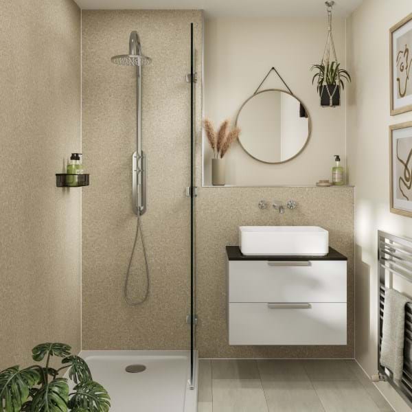 Travertin Tavolo Taupe Badezimmer-Wandpaneele