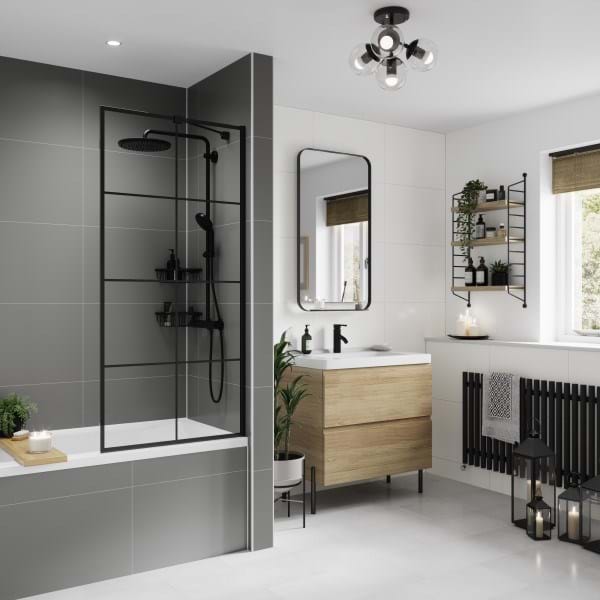 Dust Grey Paneele in Fliesenoptik